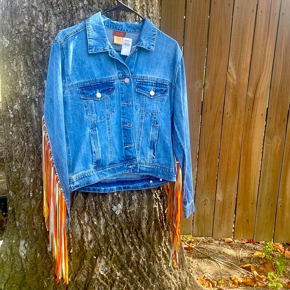 Denim Jacket with tassels